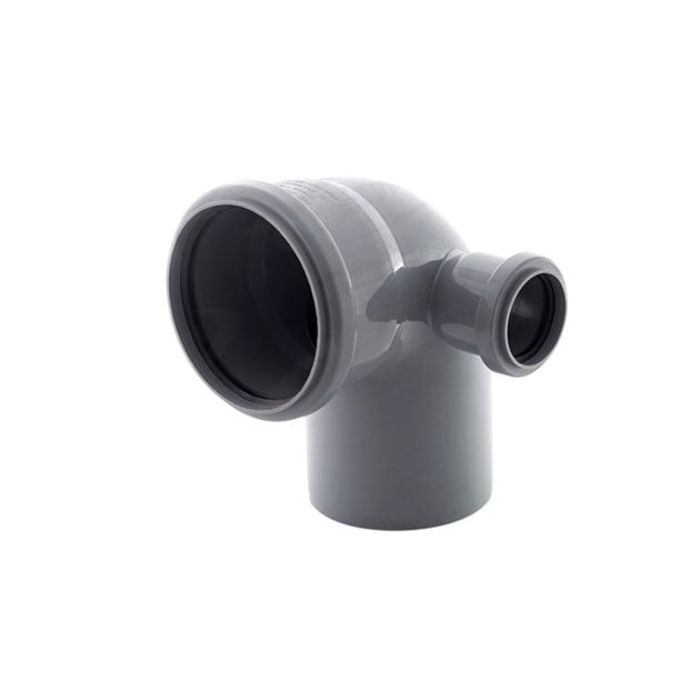 Отвод 110х87* с выходом 50мм правый для внутренней канализации РТП серый, товар из каталога Канализация - компания Вест