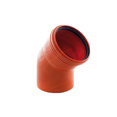 Отвод для наружной канализации 160х45* РТП рыжий, товар из каталога Канализация - компания Вест