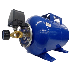 Гидроаккумулятор горизонтальный 24л 1" с реле давления Мастер - компания Вест