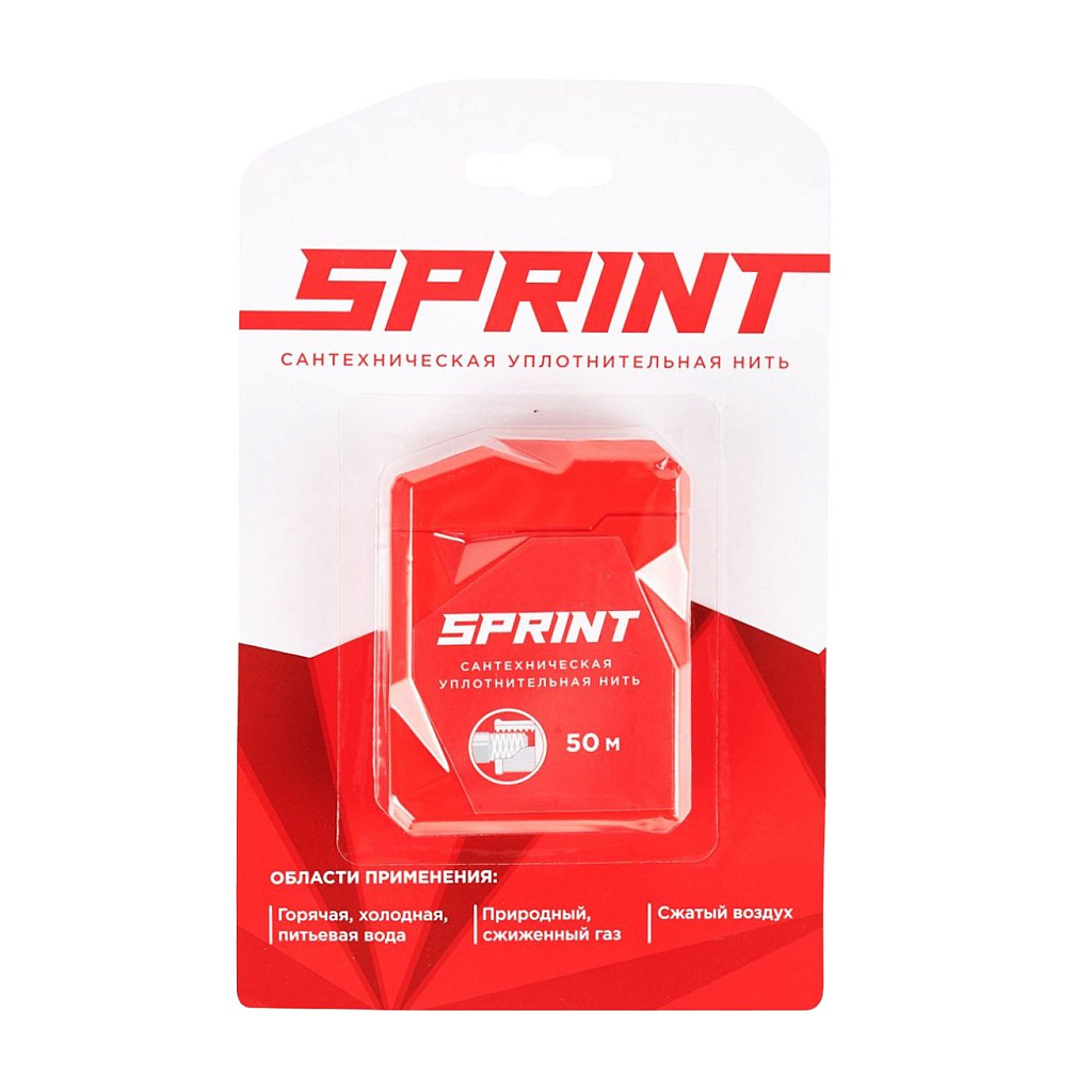 Нить сантехническая Спринт 50м бокс/блистер, товар из каталога Уплотнительные материалы для воды и газа - компания Вест