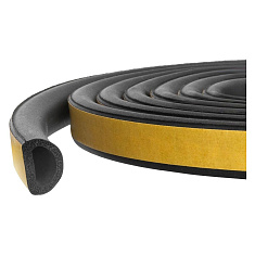 Уплотнитель самоклеящийся 21х15мм чёрный D50м*1 - компания Вест