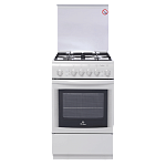 Плита газовая DeLuxe 5040.31г белая крышка чугунные решетки, товар из каталога Газовые плиты - компания Вест