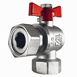 Кран с накидной гайкой угловой для котлов STI 3/4" гайка/гайка
