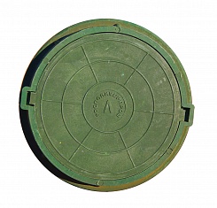Люк круглый полимерно-песчаный 7т Gidrogroup зеленый - компания Вест