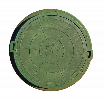 Люк круглый полимерно-песчаный 7т зеленый, товар из каталога Люки - компания Вест