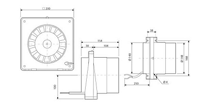 Вентилятор TDM 200, товар из каталога Вентиляторы вентиляционные - компания Вест картинка 3