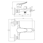 Однорычажный смеситель OLIVES Arriba 09201AR для ванны, товар из каталога Смесители - компания Вест картинка 2