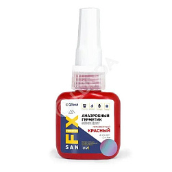 Анаэробный герметик 15мл.красный Sanfix