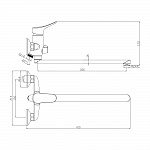 Однорычажный смеситель OLIVES Arriba 09221AR для ванны, товар из каталога Смесители - компания Вест картинка 2