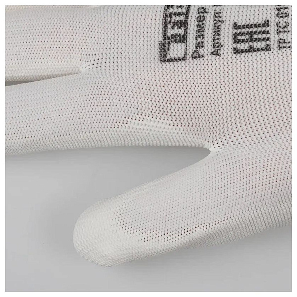 Перчатки FIBERON Точные работы PS036P 9/L полиэстер, полиуретановое покрытие, товар из раздела Перчатки - компания Вест картинка 3