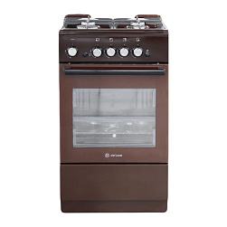 Плита газовая Deluxe 5040.32г(кр)чр-014 крышка,цвет-коричневый