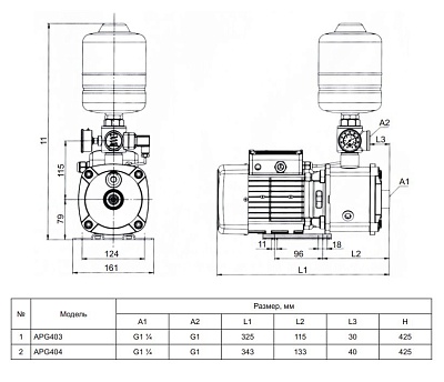 Насосная установка повышения давления APG 403, товар из каталога Насосы поверхностные - компания Вест картинка 5