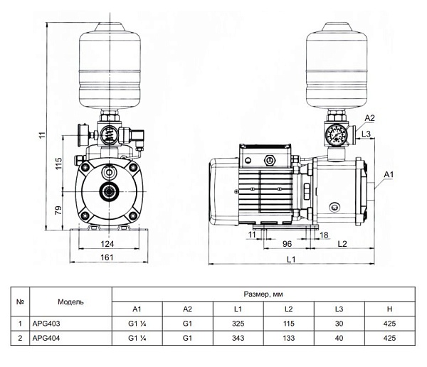 Насосная установка повышения давления APG 403, товар из каталога Насосы поверхностные - компания Вест картинка 5