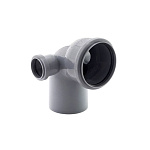 Отвод 110х87* с выходом 50мм левый/правый для внутренней канализации РТП серый, товар из каталога Канализация - компания Вест