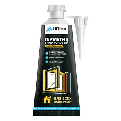 Герметик ULTIMA силиконовый универсальный белый 80мл - компания Вест