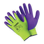 Перчатки FIBERON Монтажник Сэнс PR-SL181 9/L полиэстер, покрытие Sandy Latex суперкомфортные, товар из раздела Перчатки - компания Вест