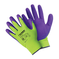 Перчатки FIBERON Монтажник Сэнс PR-SL181 9/L полиэстер, покрытие Sandy Latex суперкомфортные