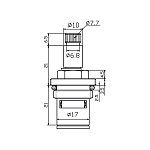 Букса 1/2 керамическая 20 шлицов OLIVES Catalona THS-002, товар из каталога Комплектующие для смесителей - компания Вест картинка 2