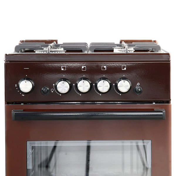 Плита газовая Deluxe 5040.32г(кр)чр-014 крышка,цвет-коричневый, товар из каталога Газовые плиты - компания Вест картинка 3