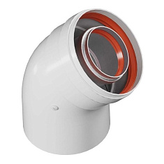 Колено коаксиальное 45* D 60/100мм поворотное - компания Вест