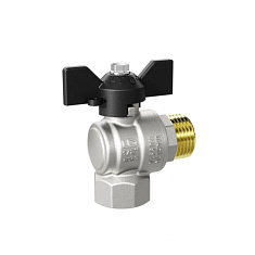 Кран шаровый угловой LD Pride Ду-20 бабочка гайка/штуцер 47.202.20 - компания Вест