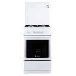 Плита газовая DeLuxe 5040.37г белая стеклянная крышка, товар из каталога Газовые плиты - компания Вест