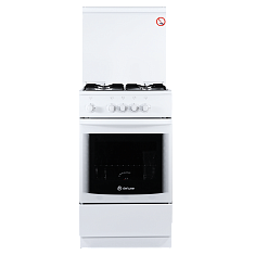 Плита газовая DeLuxe 5040.37г белая стеклянная крышка - компания Вест