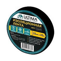 Изолента ПВХ ULTIMA 15мм*20м цвет черный - компания Вест