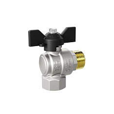 Кран шаровый угловой LD Pride Ду-20 бабочка гайка/штуцер 47.202.25 - компания Вест