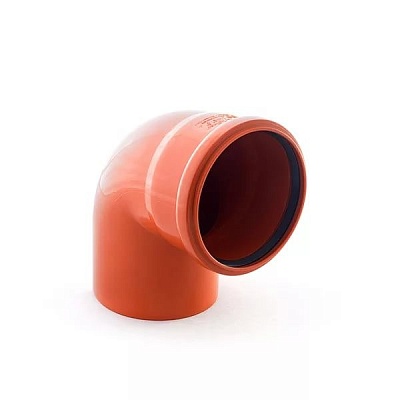 Отвод для наружной канализации 110х90* РТП рыжий, товар из каталога Канализация - компания Вест