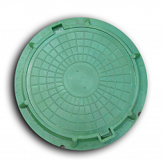 Люк круглый полимерно-песчаный 3т Gidrogroup зелёный - компания Вест