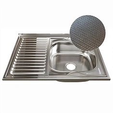 Накладная кухонная мойка 60х80см Mixline ДЕКОР 0,6мм 3 1/2" правая - компания Вест