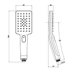 Лейка для душа OLIVES D183 3 режима, товар из каталога Комплектующие для смесителей - компания Вест картинка 2