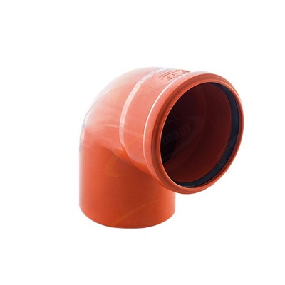 Отвод для наружной канализации 160х87* РТП рыжий, товар из каталога Канализация - компания Вест