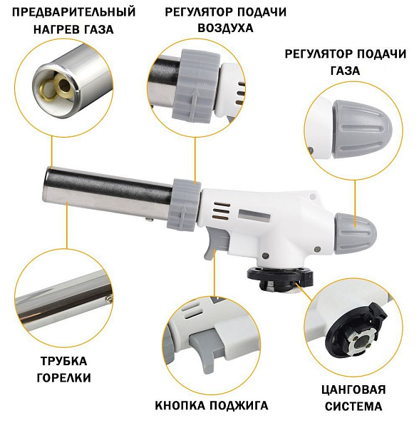 Горелка пьезо(для 220гр)(№516С), товар из каталога Горелки с цанговым захватом - компания Вест картинка 2