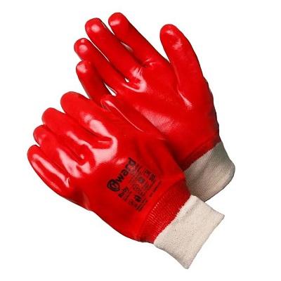 Перчатки маслобензиностойкие интерлок красные Rubi 10/XL с ПВХ GSP0111R-I, товар из раздела Перчатки - компания Вест