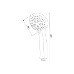 Лейка для душа OLIVES D133 3 режима, товар из каталога Комплектующие для смесителей - компания Вест картинка 2