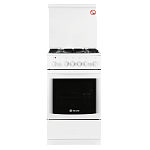 Плита комбинированная DeLuxe 5040.20 белая крышка чугунные решетки, товар из каталога Комбинированные газоэлектрические плиты - компания Вест
