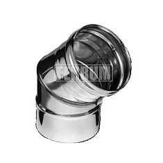 Колено нержавейка 135* D-130 Ferrum - компания Вест